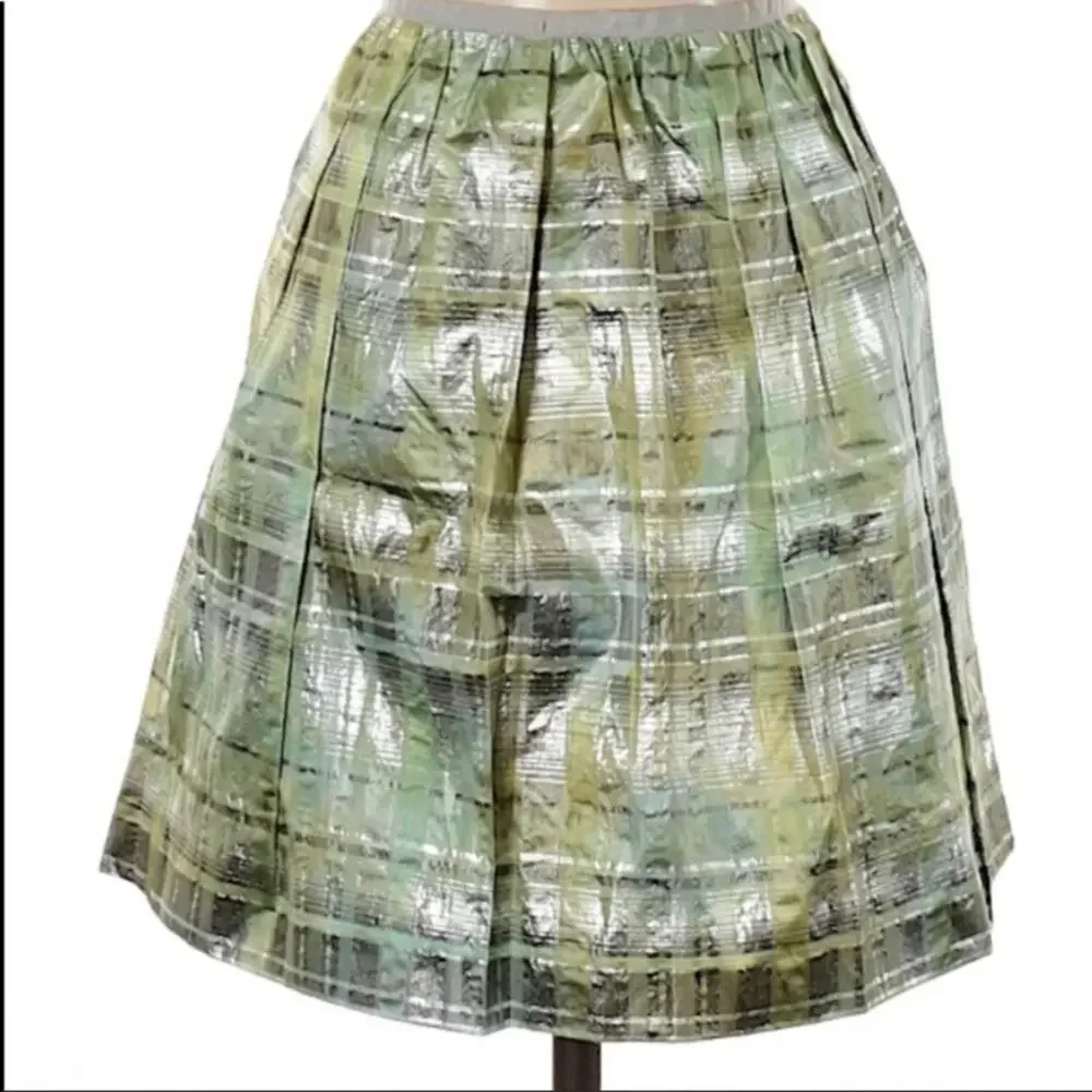 J Crew collection metallic swing skirt